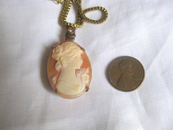 Antique Vintage Carved Italian Shell Cameo Neckla… - image 3