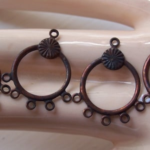 Vintage Oxidized Brass Art Deco Findings