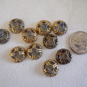 10 Vintage Brass Ox Bead Cap 12 mm