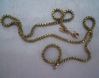 Vintage Brass Box Chain Blank