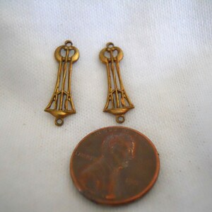 Edwardian Brass Ox Connector Pair image 2