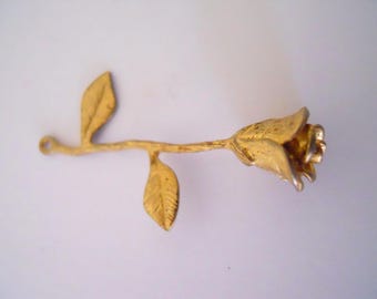 Brass Rose Pendant Finding