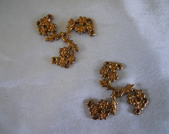 Vintage Brass Flower Bead Cap Stamping
