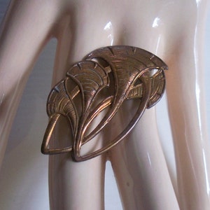 Vintage Ox Brass Deco Floral Stamping