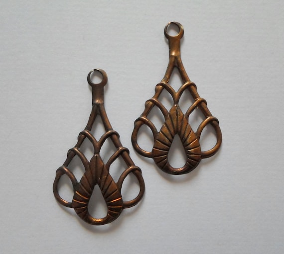 Vintage Brass Earring Findings