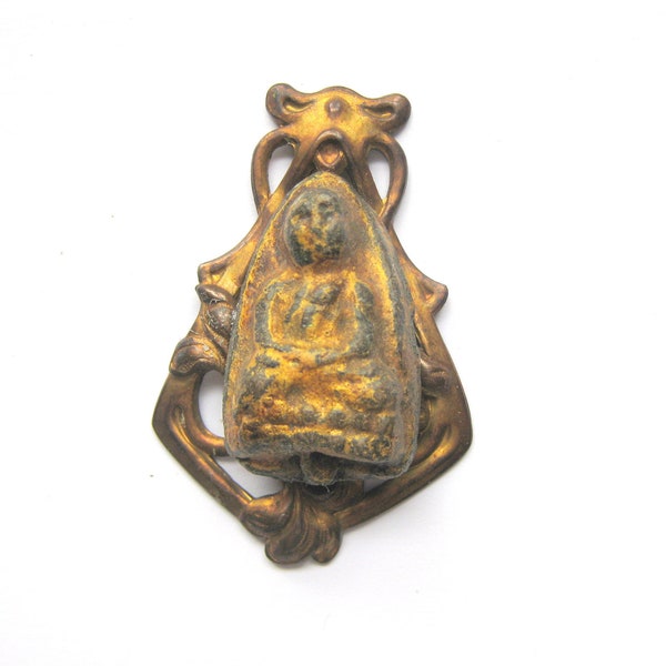 Antique Thai Temple Monastery Amulet Pendant #1