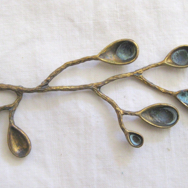 Brass Tree Branch Leaf Stamping