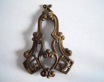 Antique Oxidized Brass Victorian Stamping