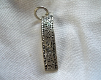 Tibetan Om Mantra Bar Pendant