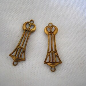 Edwardian Brass Ox Connector Pair image 3
