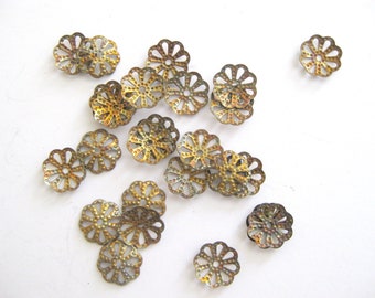 Vintage Brass  Bead Cap Lot