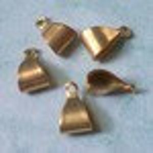 5 Vintage Brass Bails