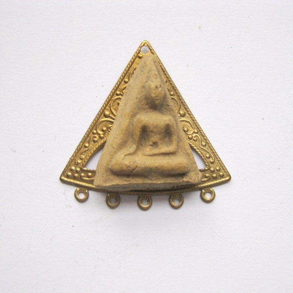 Antique Thai Temple Monastery Amulet Pendant #13