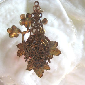 Vintage Glass Strawberry Pendant image 3