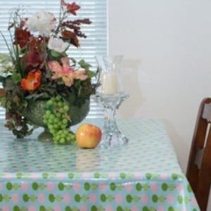 Laminated Tablecloth Traditional with zaig-zag hem choose your size and your print laminated cotton BPA & PVC Free image 3