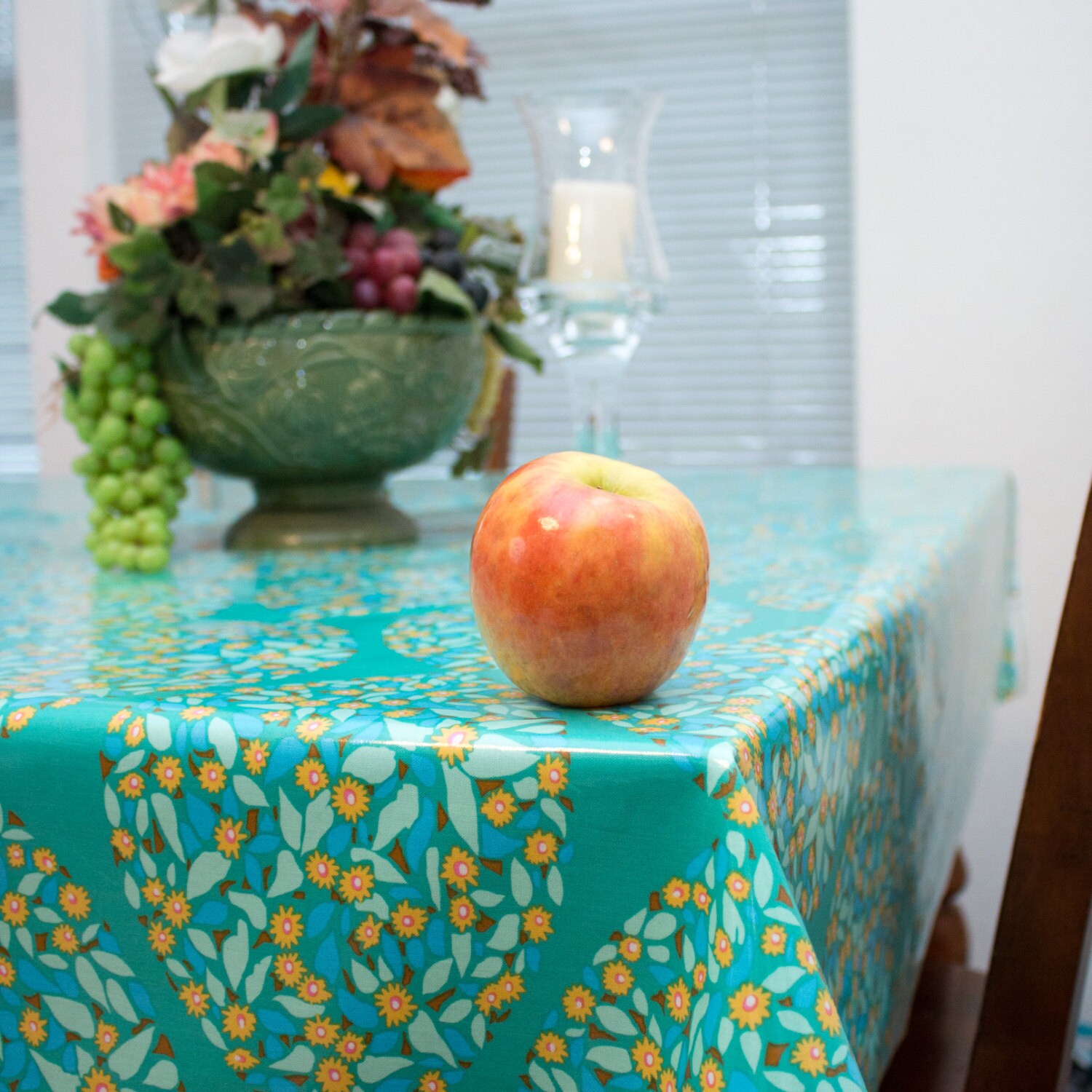 Splat Mat/tablecloth turquoise Mind's Eye Etsy