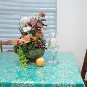 Laminated Tablecloth Traditional with zaig-zag hem choose your size and your print laminated cotton BPA & PVC Free image 7