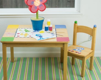 Splat Mat/Tablecloth "Turquoise Stripes" - Laminated Cotton BPA  & PVC Free - Choose Your Size below!