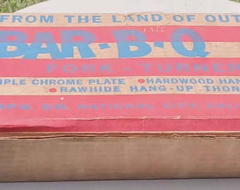 Vintage Barbecue Tool Set, Hewitt Bar-B-Q Grill Tools for Outdoor Cooking