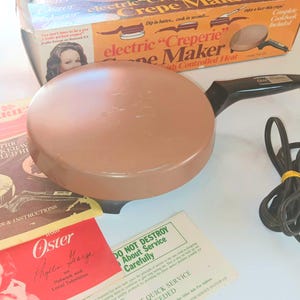 Vintage Oster Electric Crepe Maker - Creperie Pan with Box