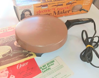 Poêle électrique Vintage West Bend Harvest Gold – Modèle 431 – 11,5 Pouces – 1200W – Années 70