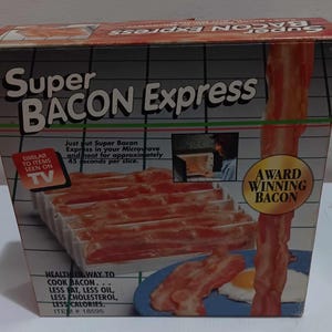 Vintage Super Bacon Express Microwave Tray