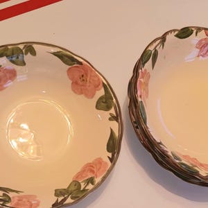 Vintage Franciscan Desert Rose Bowls - Set of 4 Hand-Painted Bowls