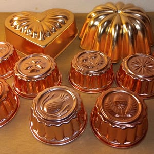 Jello Molds for Jello Fruit Molds for Making Jello - Mirro Jello Mold Set of Copper Jello Molds with Fruit Jello Molds for Making Jello