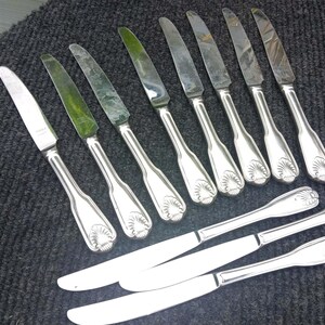 Towle London Shell Flatware ' Vintage Towle Stainless Steel Flatware ' Towle Flatware Knives