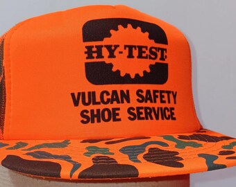 Vintage Vulcan Safety Shoe Camo Trucker Hat
