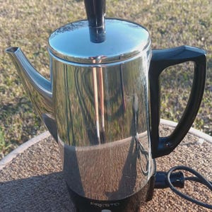 Vintage Coffee Percolator ' Vintage Chrome Percolator ' Vintage Presto Electric Coffee Pot