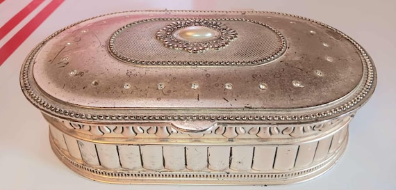 Vintage Godinger Jewelry Box ' Vintage Silver Plated Jewelry Box