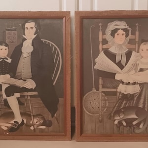 Charles Wysocki Canvas Print with Mother and Daughter Charles Wysocki Father and Son Charles Wysocki Mother and Daughter by Charles Wysocki