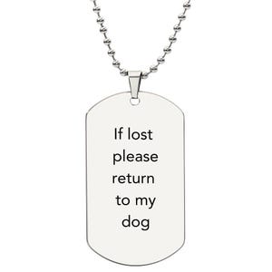 Return to Dog Necklace | Dog Lover Gift for Her Personalized Pet Jewelry Custom Dog Necklace Dog Mom Customized Jewelry for Women Pet Parent