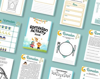 Ramadan Activity Book | Islamic Kids Learning, 20 Worksheets (Digital Download)