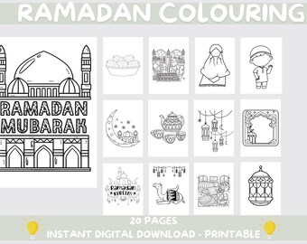 Ramadan Coloring Pages | 20-Page Activity Book (Digital Download)