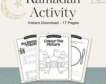 Paquete de actividades para niños sobre Ramadán / Hojas de trabajo islámicas imprimibles (descarga instantánea)