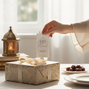 Personalisierte Eid Mubarak Geschenkanhänger | Wunschfarbe (Digitaler Download)