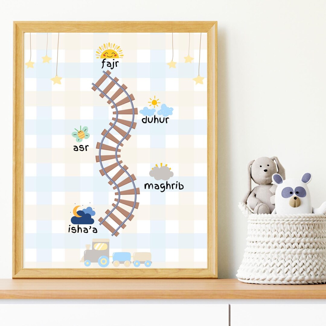 Islamic Digital Wall Art for Children's Nursery - Muslim Prayer Times ...
