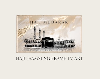 Hajj Mubarak Mecca Kaaba Art | Neutral Islamic Samsung Frame TV (Digital Download)