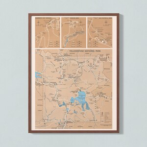Yellowstone National Park Print | 9x12, 18x24 or 36x48 Size Prints | Unframed Wall Decor | Park Print | Fast Delivery | Free Shipping