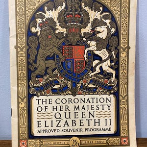 Antique Queen Elizabeth II Coronation Souvenir 1953