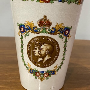 Antique 1935 Queen Mary King George V Silver Jubilee Beaker Cup