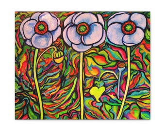 Three Poppies Canvas Gallery Wraps Print