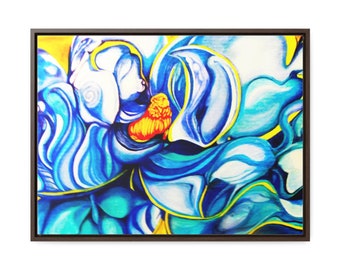 Magnolia Critters- Framed Giclee Canvas Print