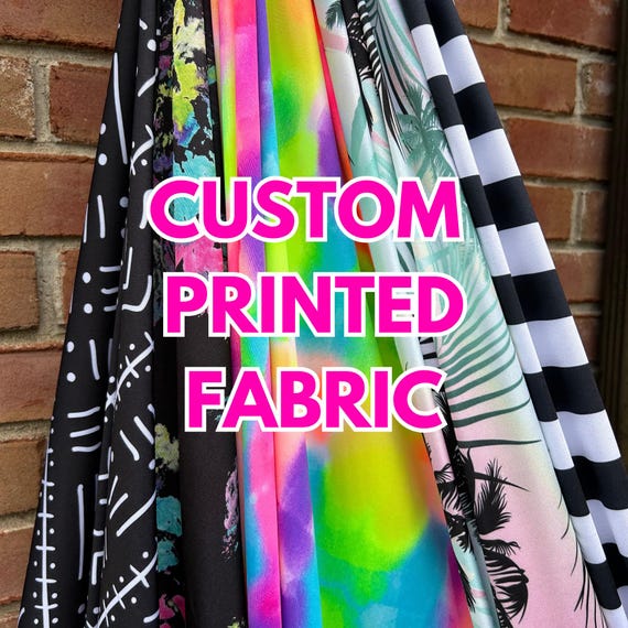 CUSTOM PRINT FABRIC made from your own digital design. Print your own 1 yard or less fabric;  diy fabric - custom textile small batch fabric