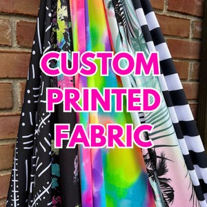 TESSUTO STAMPATO PERSONALIZZATO realizzato con il tuo disegno digitale. Crea il tuo tessuto. Tessuto personalizzato fai da te all'ingrosso. Decorazioni murali fai da te - Pile fai da te - Spandex fai da te