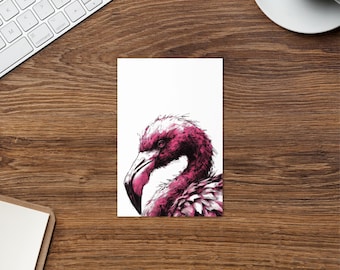 Flamant rose - Carte de voeux