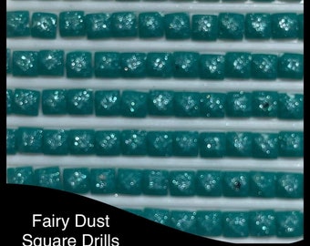 AU Seller Pack 2000 SQUARE Fairy Dust Diamond Painting Drills - Seagreen Very Dark 3812