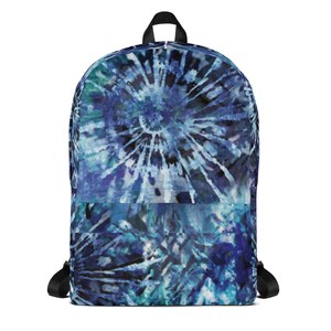 Sac à dos bleu tie-dye, sac de rentrée, sacs tie-dye, sac à dos résistant à l'eau, sacs à dos tendance, sacs à dos pour enfants, sac à dos d'école.